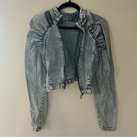 CULPOS X Jean Blouse size small Paperbag-Waist jeans size 0 Created for Macy's - Picture 4 of 8